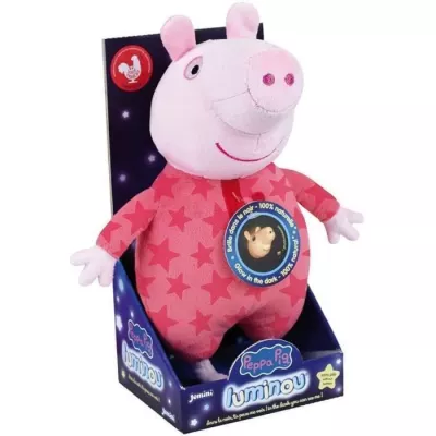 Pecluhe lumineuse naturelle PEPPA PIG - Jemini - environ 25 cm - fonct