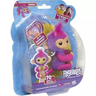 Figurine interactive FINGERLINGS - Petit singe CHARLI de LANSAY