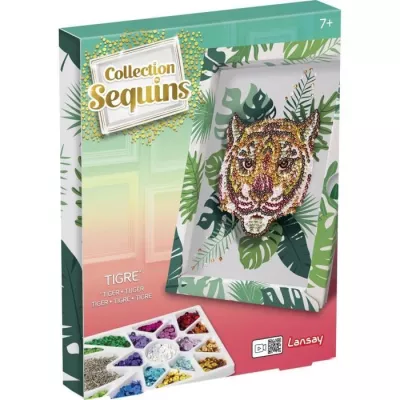 Kit Activités Manuelles - Collection Sequins - Tigre - Lansay - A par