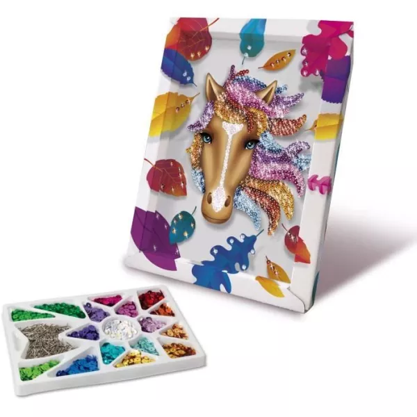 Kit loisir créatif - Cheval - Sequins - Pour enfant a partir de 7 ans