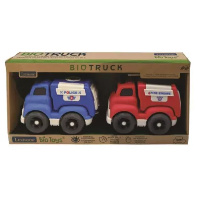 Pompieren truck police pack of wheat fibers, recyclable and biodegrada