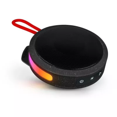 Enceinte Bluetooth ronde BIGBEN PARTY - Puissance 15W - Noir et rouge