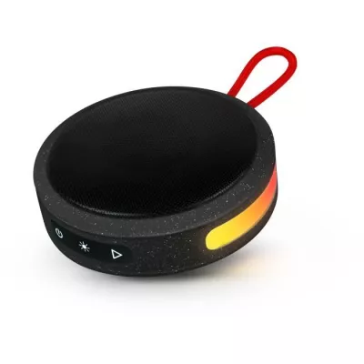 Enceinte Bluetooth ronde BIGBEN PARTY - Puissance 15W - Noir et rouge