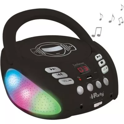 Lecteur CD Bluetooth LEXIBOOK iParty avec Effets Lumineux et USB - Pou