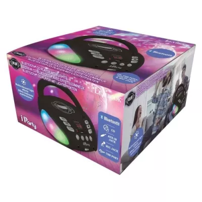 Lecteur CD Bluetooth LEXIBOOK iParty avec Effets Lumineux et USB - Pou