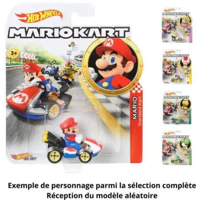 Hot Wheels - Véhicule Mario Kart (modele aléatoire) - Petite Voiture