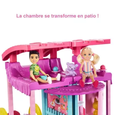 Barbie-La Maison de Chelsea, 50 cm, animaux et + de 15 accessoires H