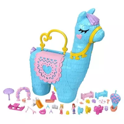 Polly Pocket-Soirée Pyjama-Grand Coffret Lama Surprises, des 4 ans H