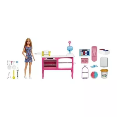 Barbie-Barbie Pâtisserie-Coffret poupée « Malibu » et 18 access