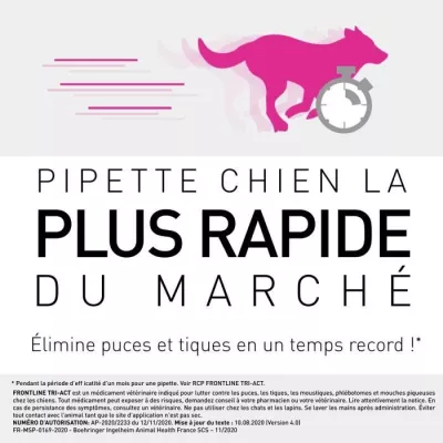 Traitement antiparasitaire pour chiens de 20 à 40 kg - 6 pipettes