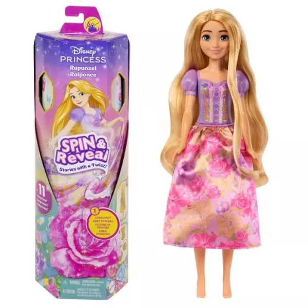 Spin & Reveal Raiponce Mattel Poupée Disney Princesses avec surprises HTV86