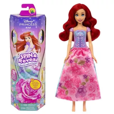 Spin & Reveal Ariel Mattel Poupée Disney Princesses avec 11 surpri