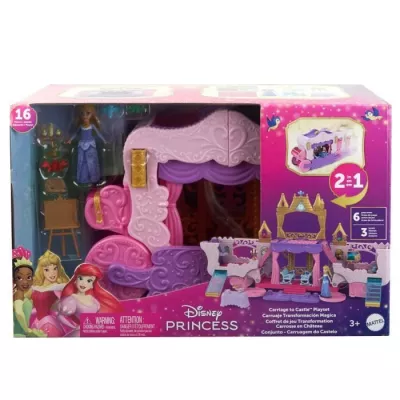 Caleche et Château - Mattel Disney Princesses Coffret avec poupée Au