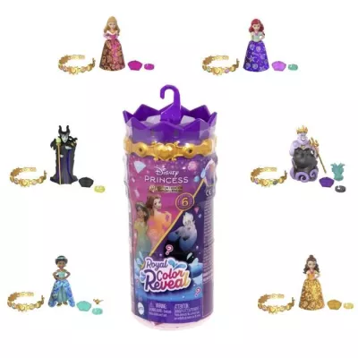 Princesses Disney-Mini-Poupées Royauté Color Reveal-Assortment HXH1