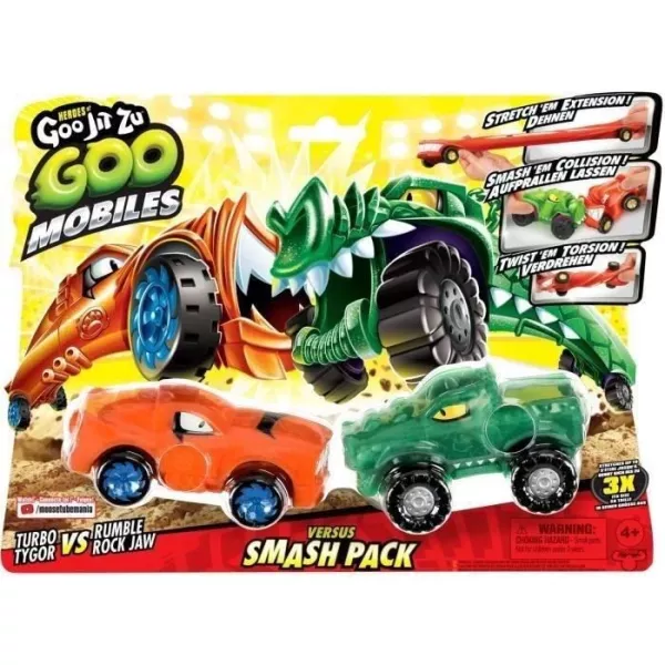 Véhicules miniatures - MOOSE TOYS - GOO MOBILES - TURBO TYGER VS RUMBLER JAW