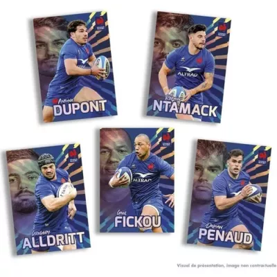 Collection officielle de stickers et de cartes RUGBY EDF - Blister 12+