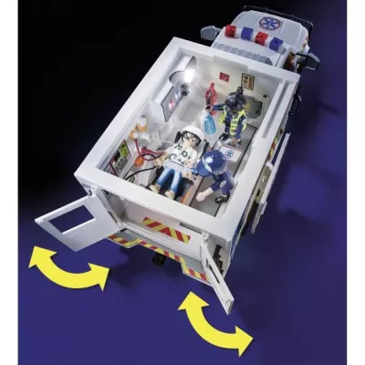 PLAYMOBIL - 70936 - Ambulance with rescuers and injured