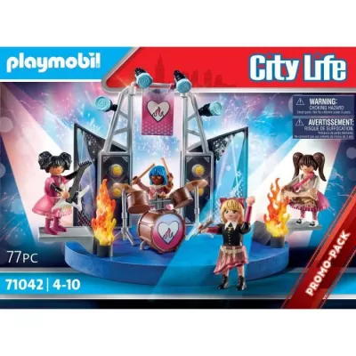 Playmobil - 71042 - City Life The School - Rock group - Promo Pack Mus