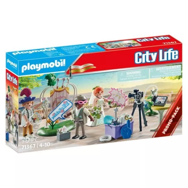 PLAYMOBIL - City life - Couple de mariés et appareil photo - Extérieur - Blanc - Des 4 ans