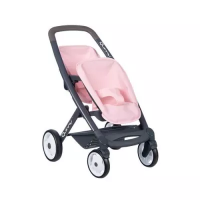 Smoby - Maxi Cosi - Pousette jumeaux - Poupée 42 cm Maximum - Rose -