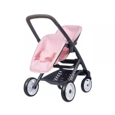 Smoby - Maxi Cosi - Pousette jumeaux - Poupée 42 cm Maximum - Rose -