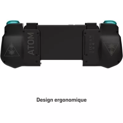 Turtle Beach Atom Noir, Cyan Bluetooth Manette de jeu Analogique/Numérique Android