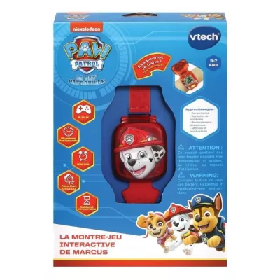 Montre-Jeu Interactive VTECH Pat Patrouille Marcus - Rouge - Pour Enfa