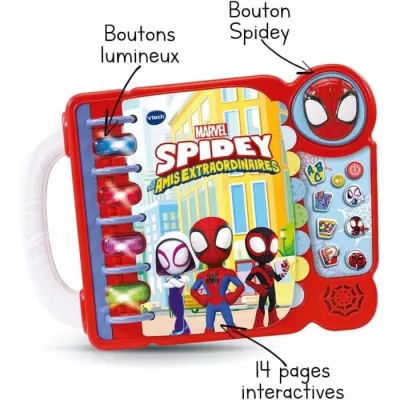 Livre-Jeu Educatif de Spidey - VTECH - Rouge - Pour Enfant de 3 Ans et