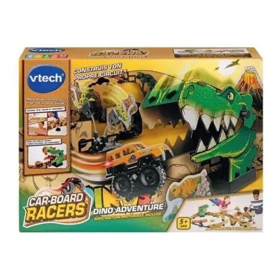 Circuit de course en carton - VTECH - CAR-BOARD RACERS - DINO ADVENTUR