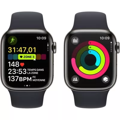 Apple Watch Series 9 GPS + Cellular - 41mm - Boîtier Acier Graphite