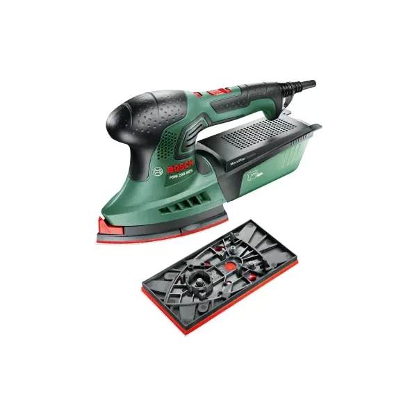 Bosch PSM 200 AES Ponceuse multi usages 26000 OPM Noir, Vert, Rouge