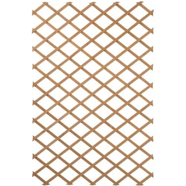 NATURE Extendable natural wood trellis 100x300cm - Brown