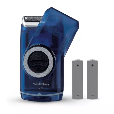 Braun PocketGo M60b Rasoir à grille Noir, Bleu