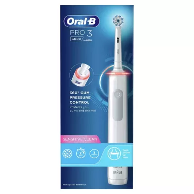 Oral-B Pro Sensitive Clean Pro 3 Adulte Brosse à dents rotative oscillante Blanc