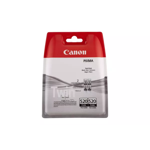 Canon Cartouche d'encre noire PGI-520BK (lot de deux paquets)