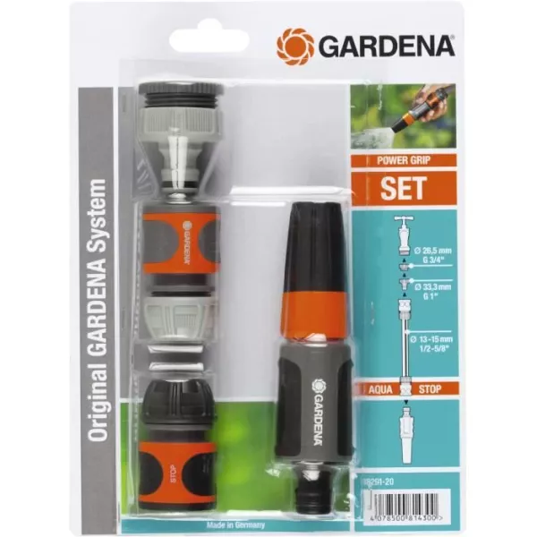 GARDENA Nécessaire de base –Adapté tuyau Ø13mm et Ø15mm –Compatibilité Original GARDENA System –Kit complet– Garant