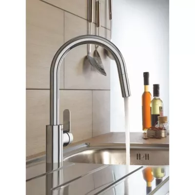 GROHE Robinet de cuisine évier Get, robinet avec douchette extractibl