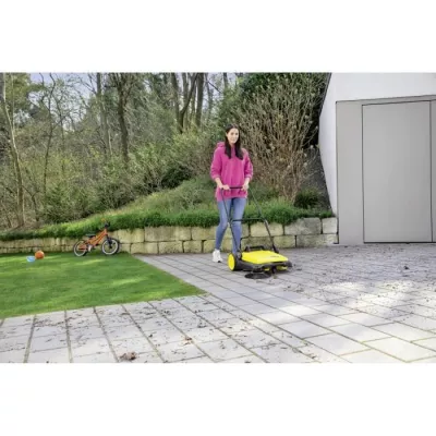 Balayeuse mécanique KARCHER S 4 - Jaune et noir - Bac a déchet amovi