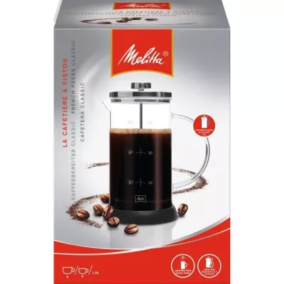 Cafetiere a piston MELITTA Standard 9 tasses - Compatible Café moulu