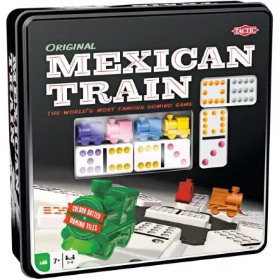 Jeu de dominos Mexican Train TACTIC - Boîte métal - Multicolore - 30