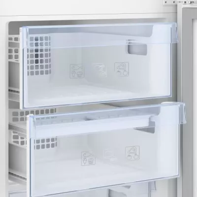 Beko CRCSA366K40DXBN réfrigérateur-congélateur Pose libre 343 L E Acier inoxydable