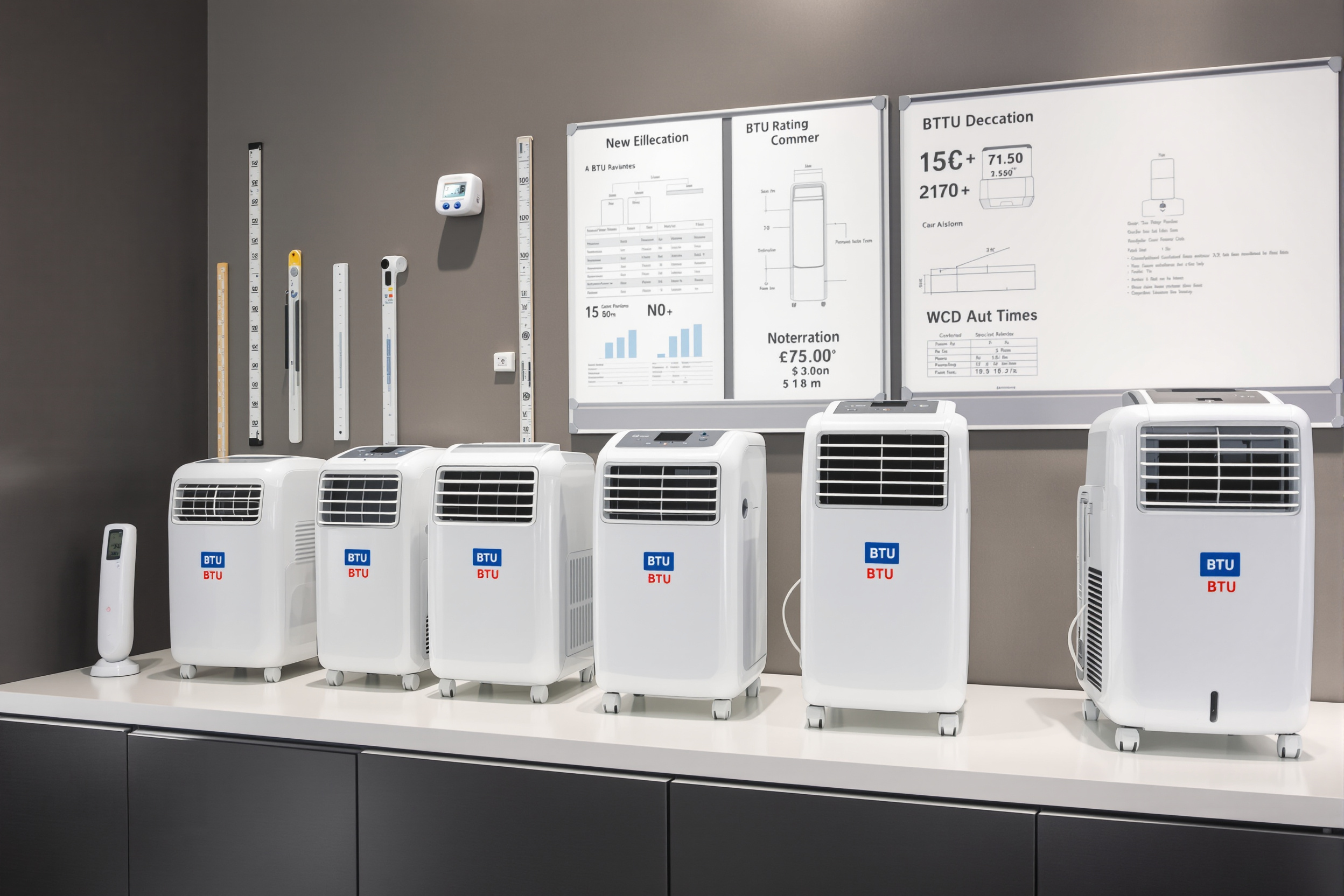 Comparaison de climatiseurs avec différentes capacités BTU