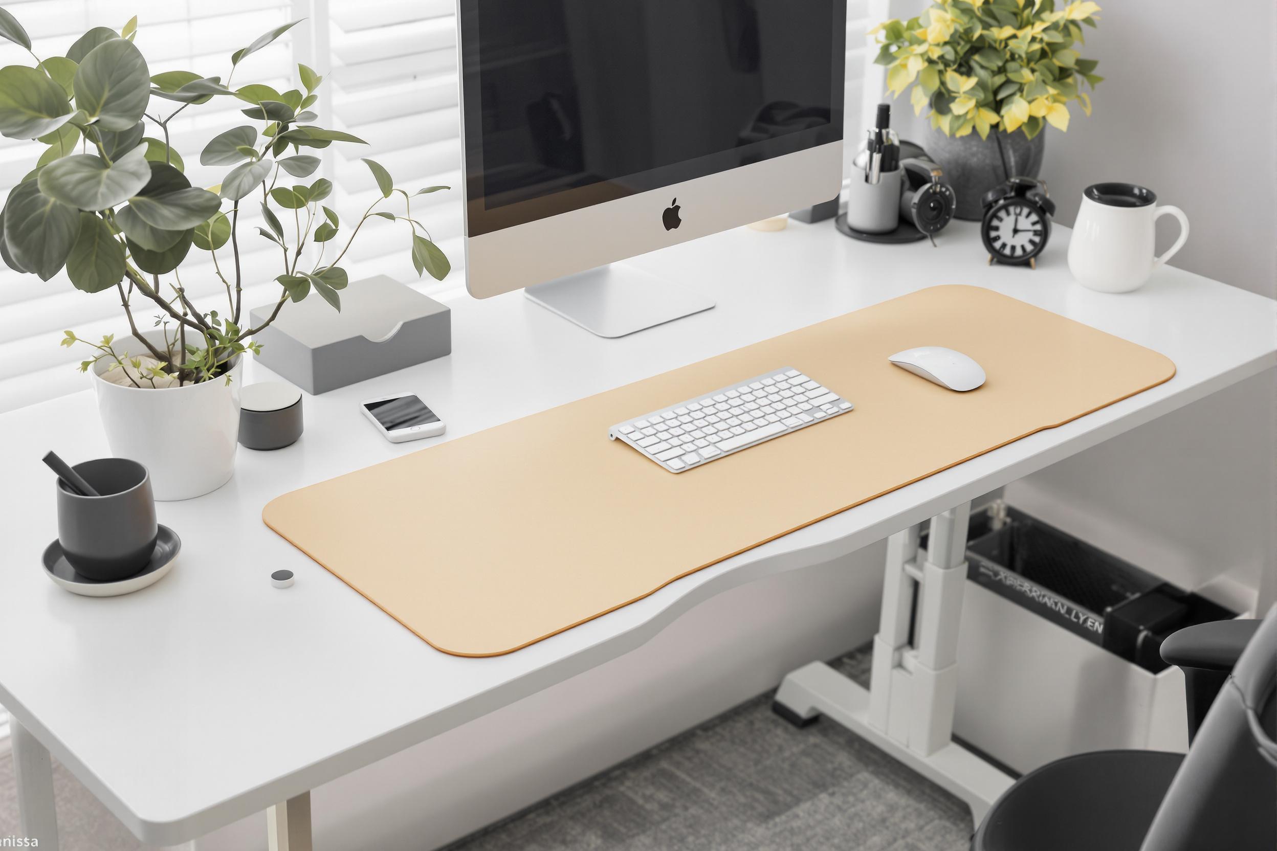 Workspace with eco-friendly ergonomic mouse pad