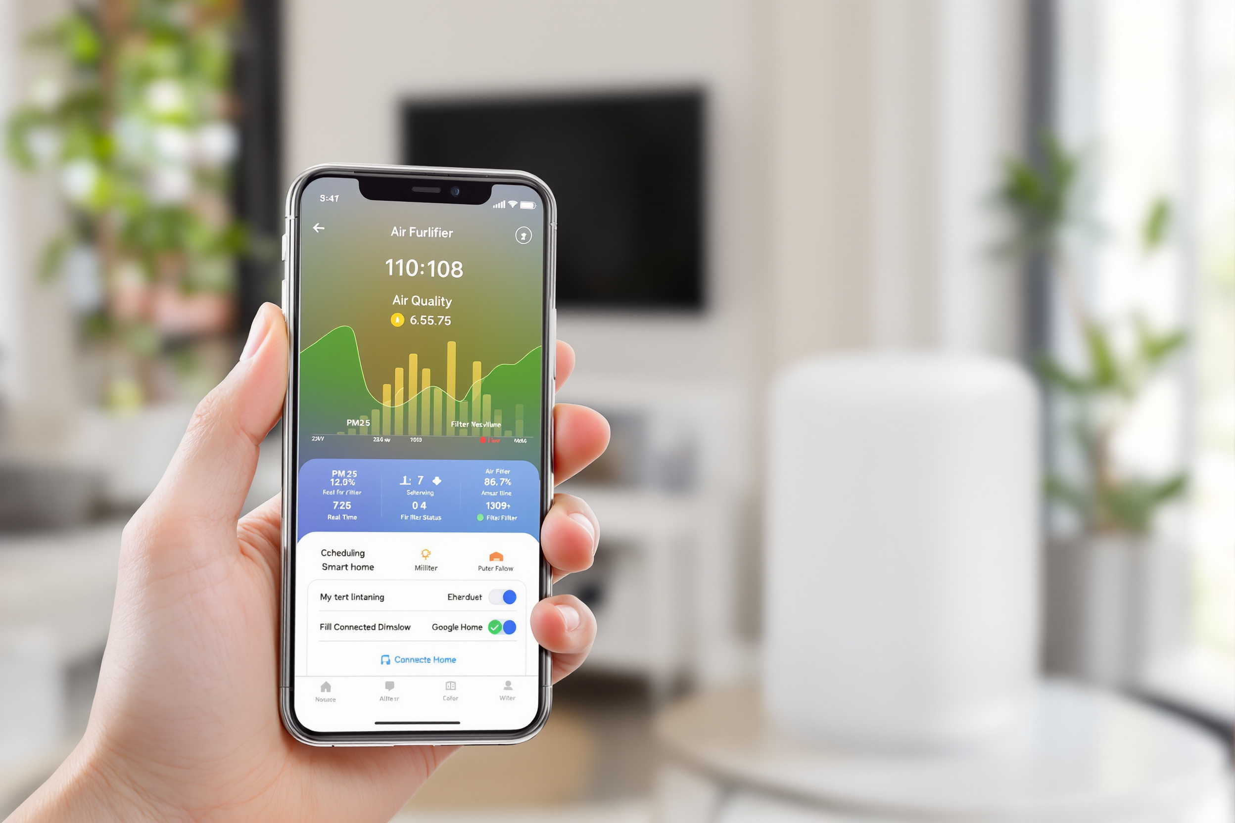 Application mobile de contrôle d'un purificateur d'air connecté