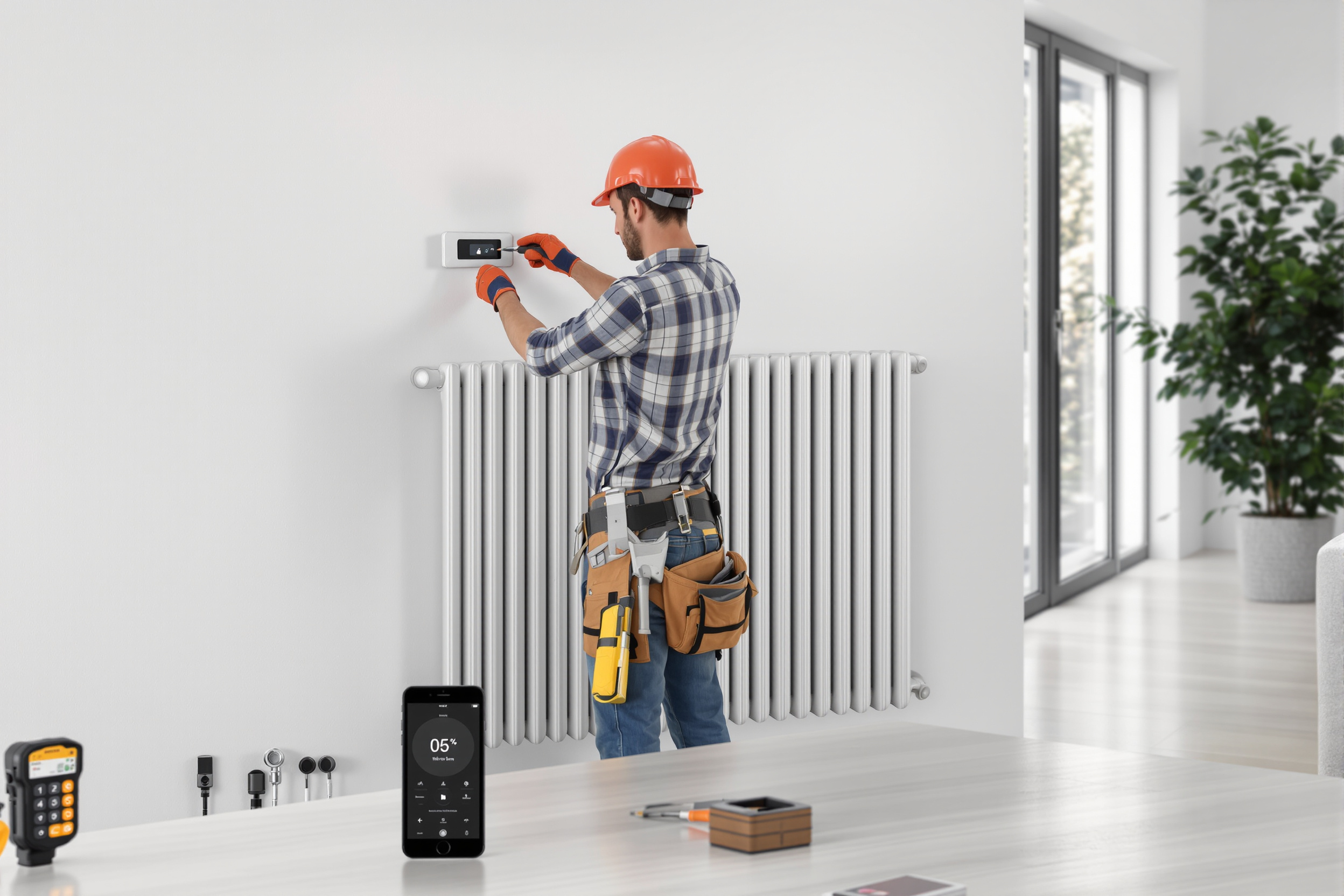 Installation professionnelle d'un radiateur connecté