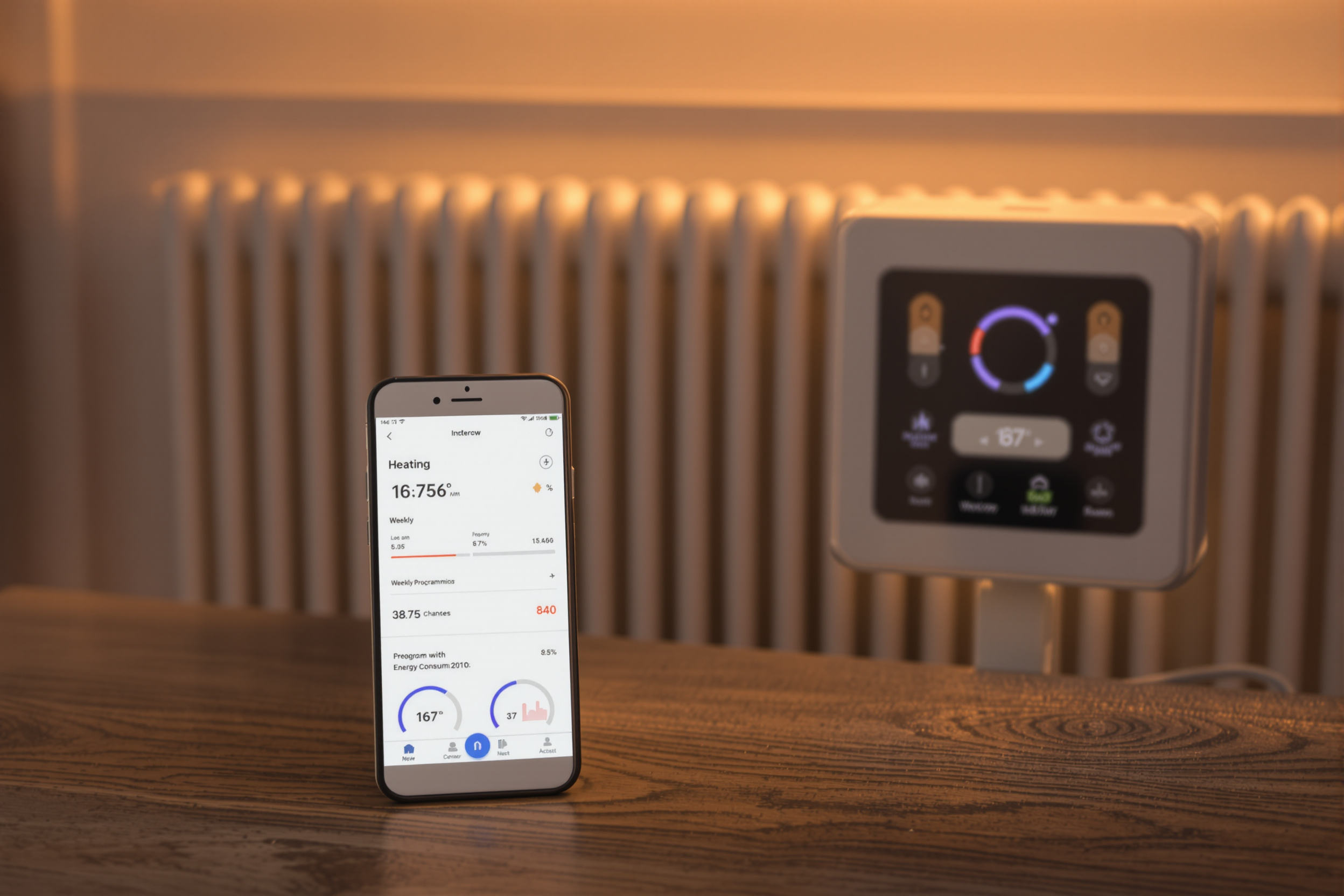 Application de contrôle de chauffage intelligent sur smartphone