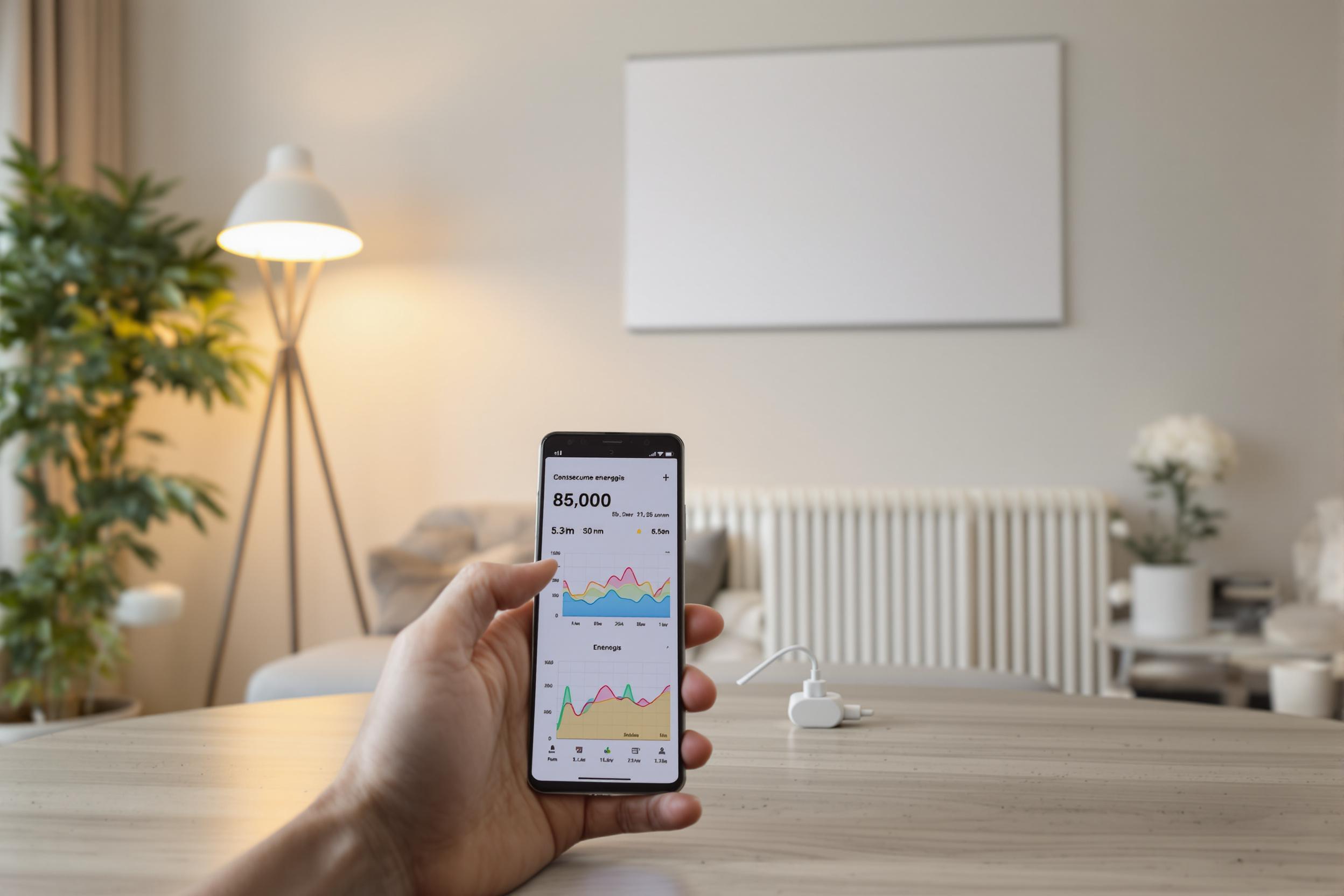 Visualisation de la consommation électrique sur une application mobile avec une prise connectée
