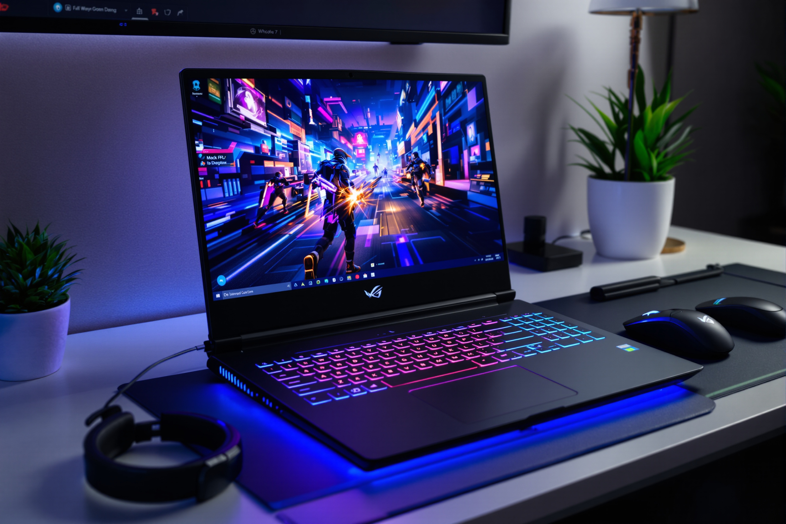 PC portable gamer performant avec clavier RGB et système de refroidissement